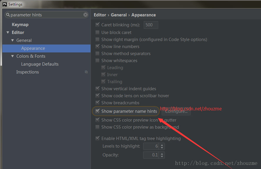 PHPStorm2017去掉参数提示 parameter name hints
