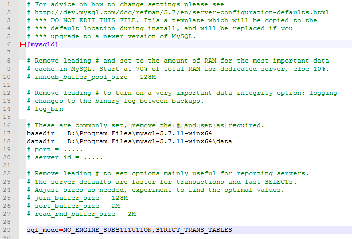 windows下Mysql5.7.11修改初始密码